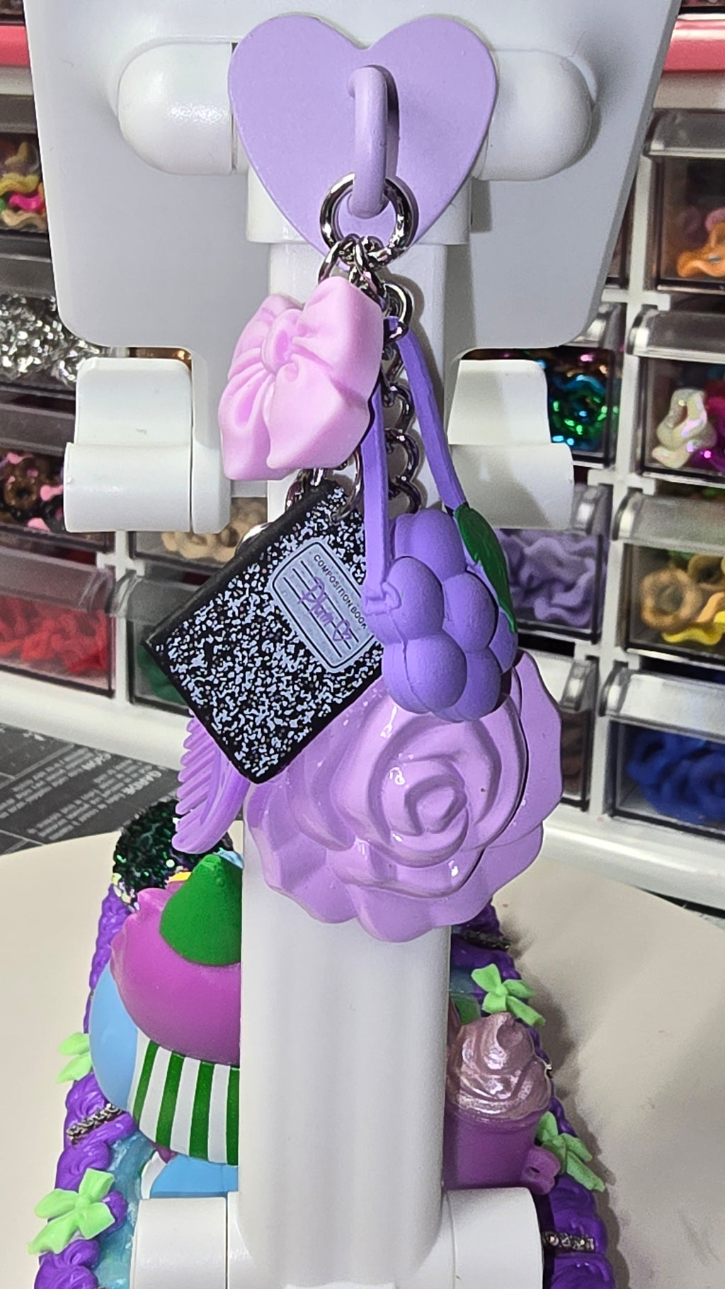 Plum phone stand